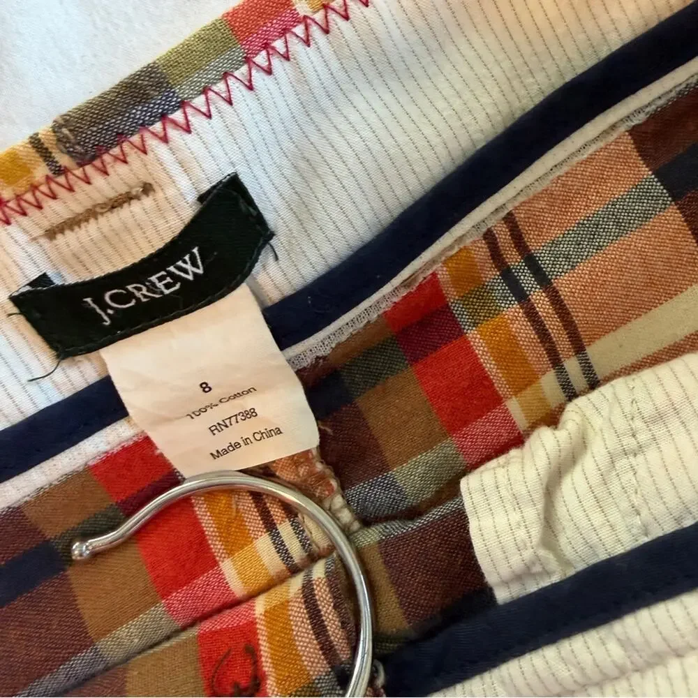 Y2K VINTAGE J. Crew Plaid Mini Skirt 8